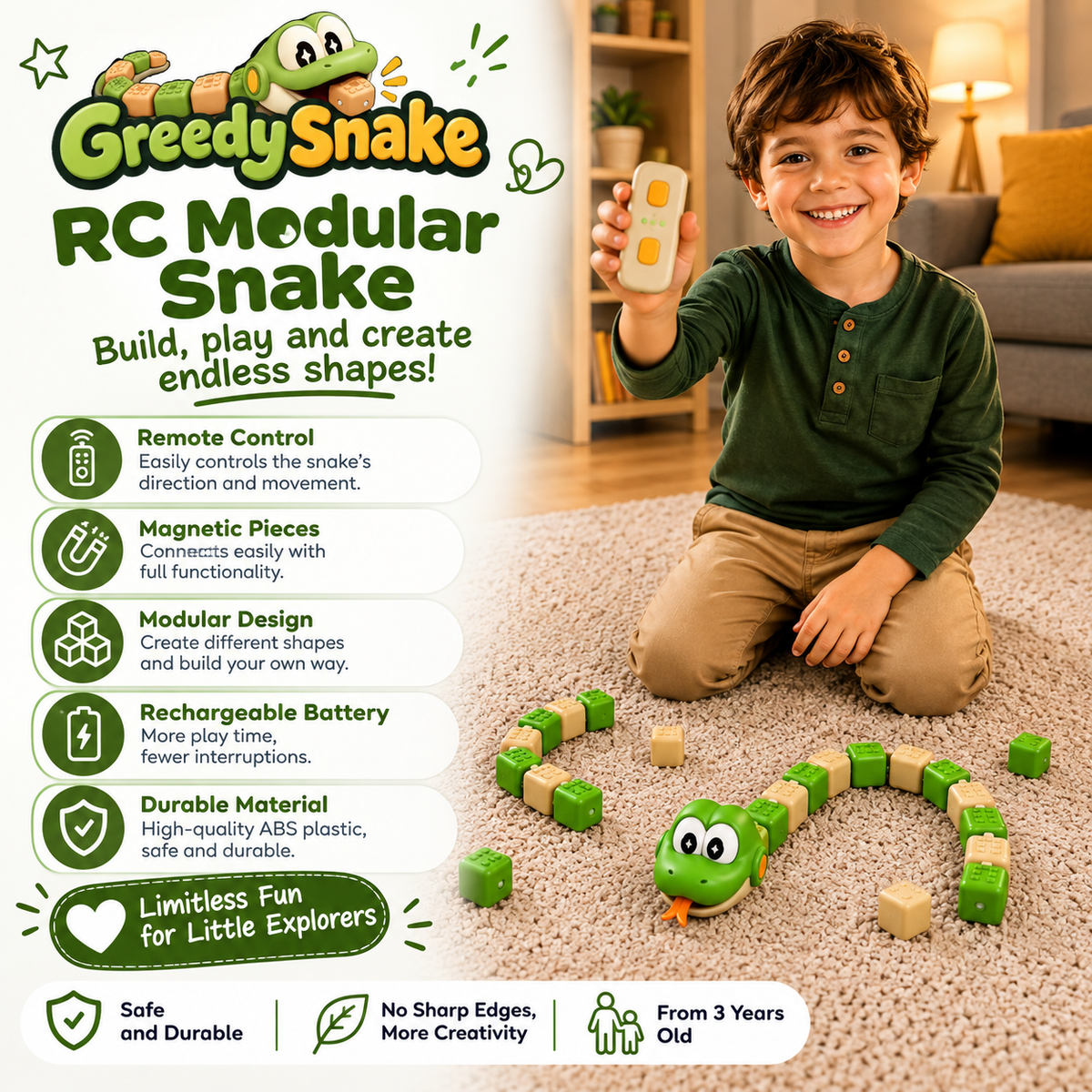 GreedySnake™ RC Modular Snake